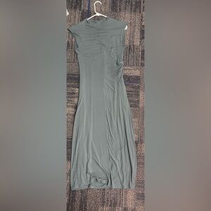 Sleeveless High-Neck Fitted Maxi Dress